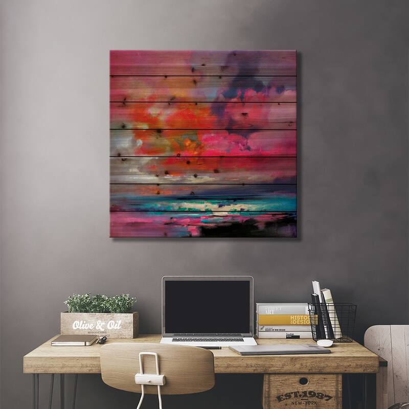 Cataclysm Print On Wood by Scott Naismith - Multi-Color