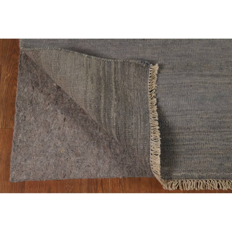 Gray Modern Gabbeh Oriental Rug Handmade Wool Carpet - 5'5"x 6'7"
