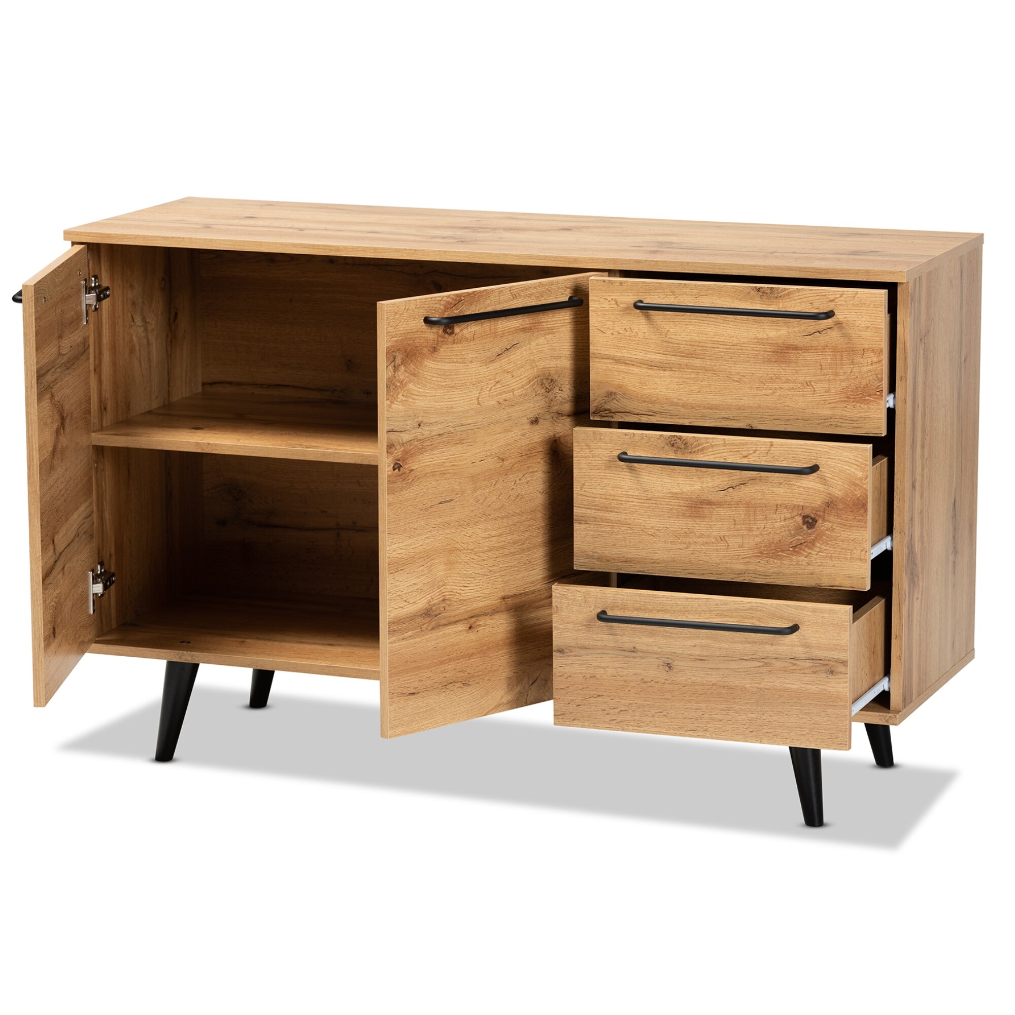 3 Door 3 Drawer Storage Dresser Cupboard Cabinet Unit Anacapri oak Large Sideboard