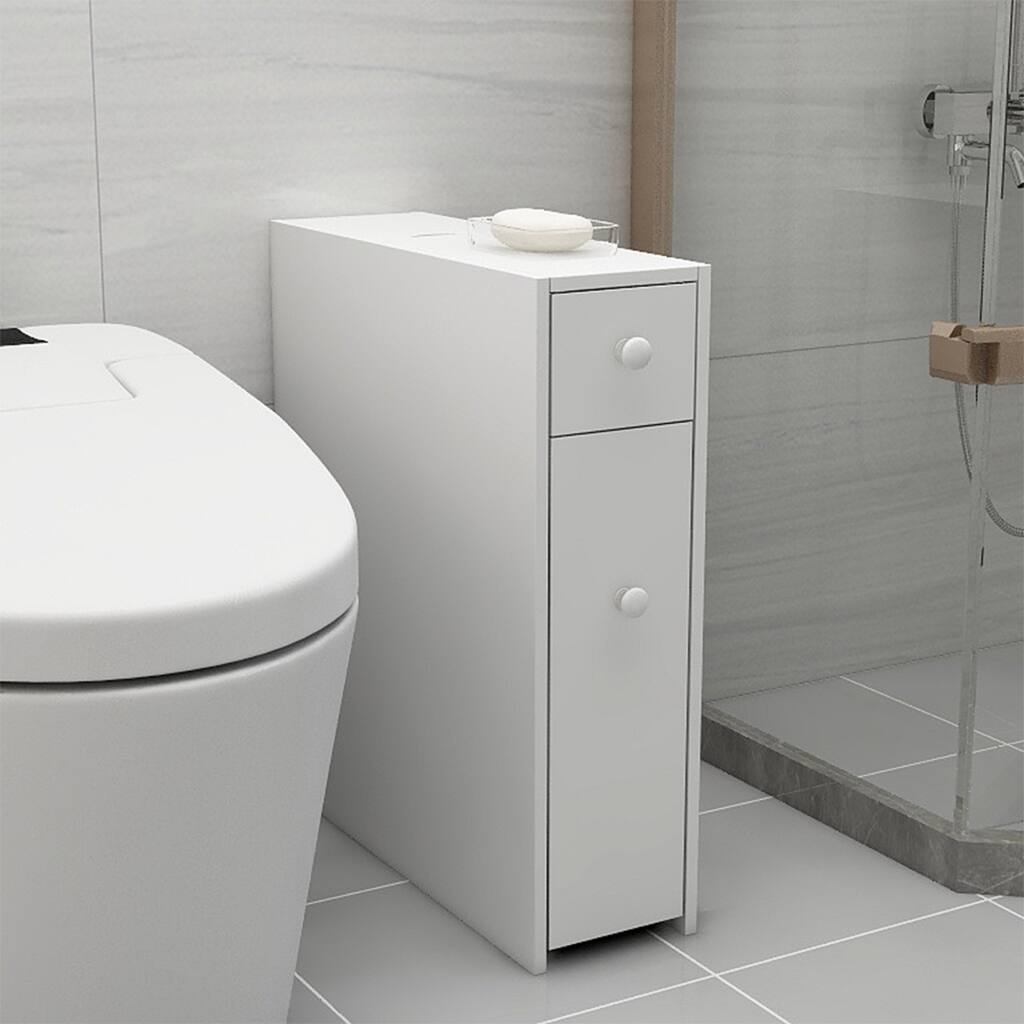 Small Bathroom Corner Cabinet With Movable Racks