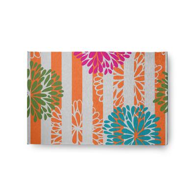 Flower Bursts Spring Chenille Rug