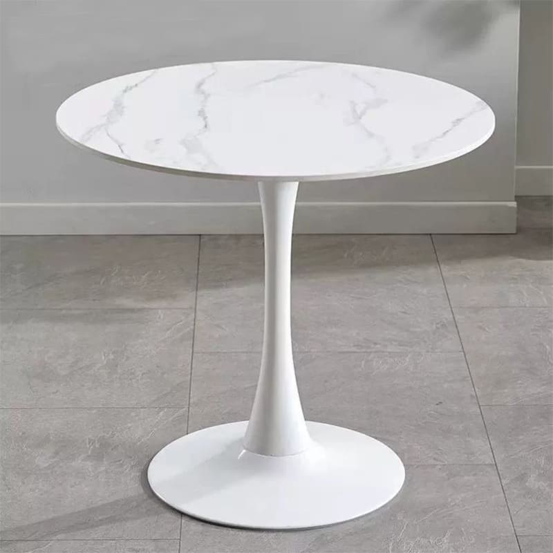 24 Inch Modern Round Dining Table, MDF Top and Steel Base Tulip Round Kitchen Table, Coffee Table, Oval Dining Table