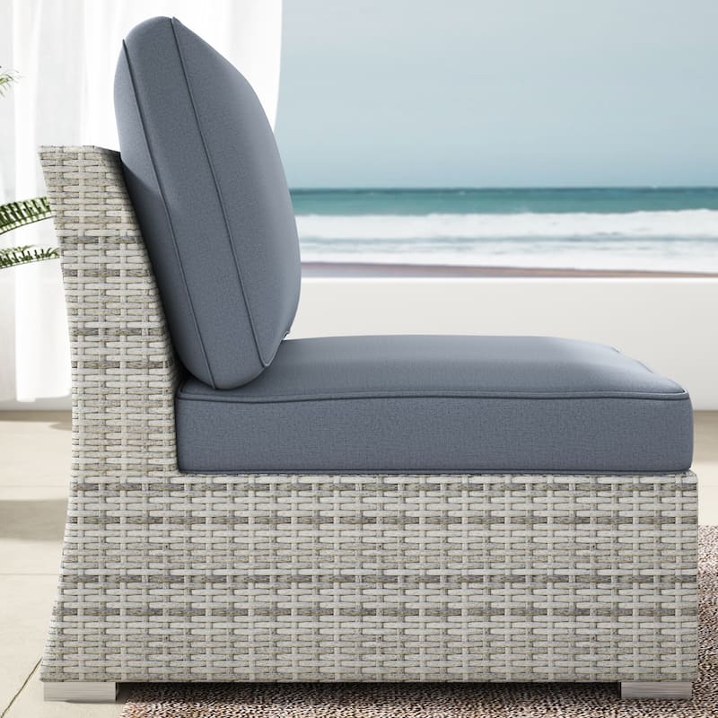 Corvus 8-piece Aluminum Wicker Patio Sectional Conversation Set