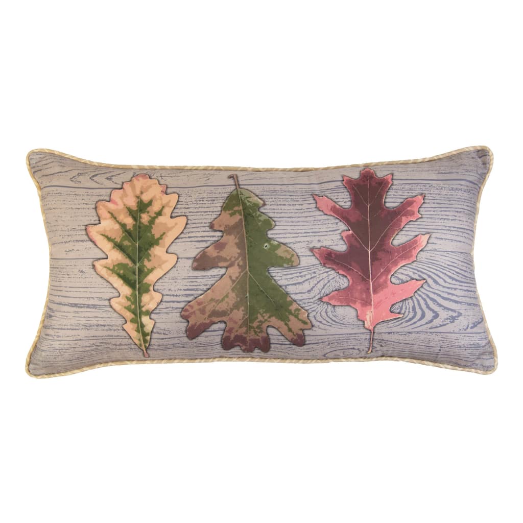 Dawn Mist "Leaves" Polyester Decorative Pillow