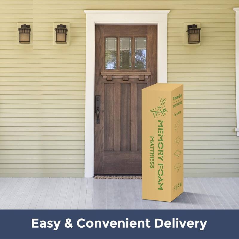 10 inch Gel Memory Foam Mattress in a Box, Medium Pressure Relieving Motion Isolating