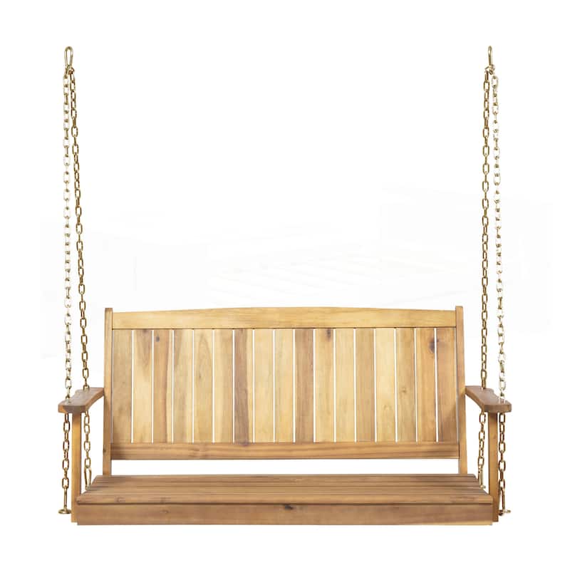Premium Acacia Wood Porch Swing
