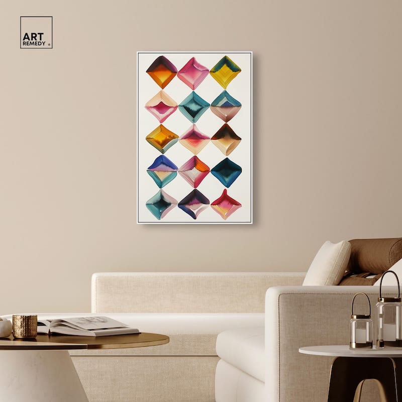 Diamond Grid Canvas by Art Remedy