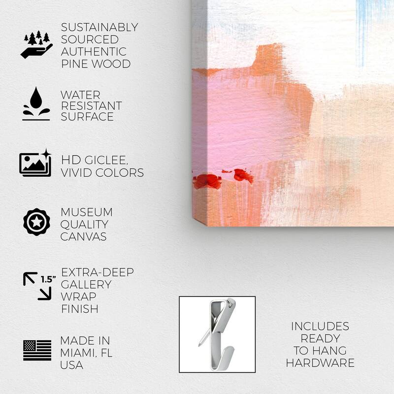 Wynwood Studio Abstract Sidewalk Blue and Light Green Modern & Contemporary Wall Art Canvas Print