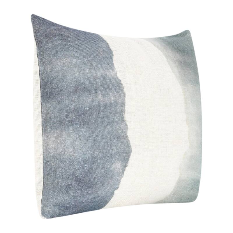 Villa by Classic Home Foundation 14"x20" Blue Belgian Linen Throw Pillow