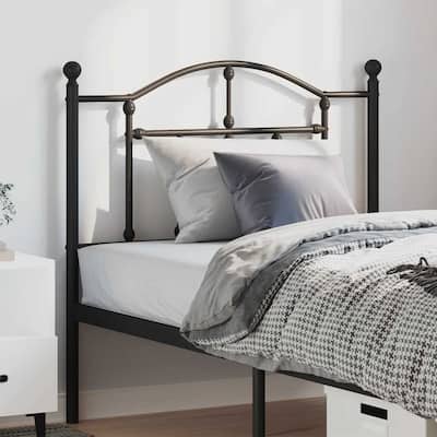 vidaXL 38.2 Inch Metal Headboard, Farmhouse Rustic Headboard Only