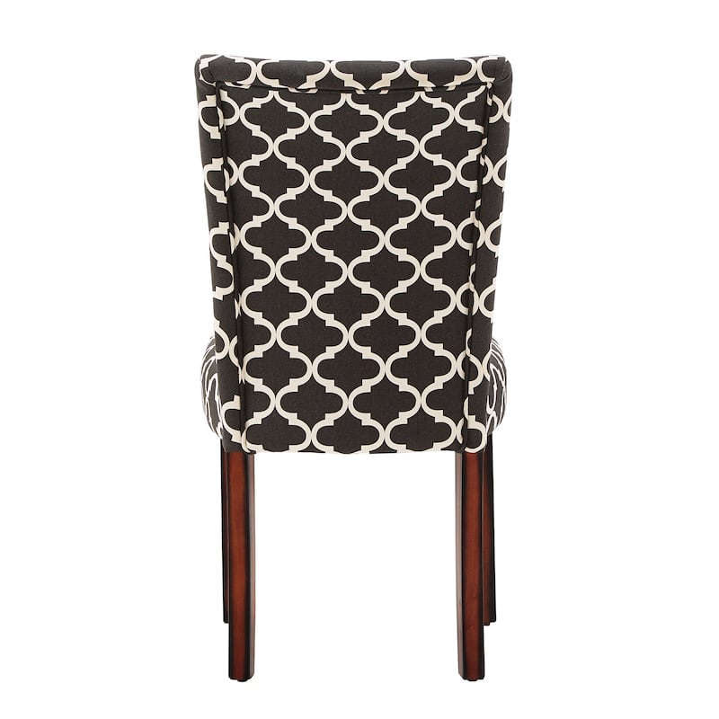 Catherine Moroccan Pattern Fabric Parsons Dining Chair (Set of 2) by iNSPIRE Q Bold