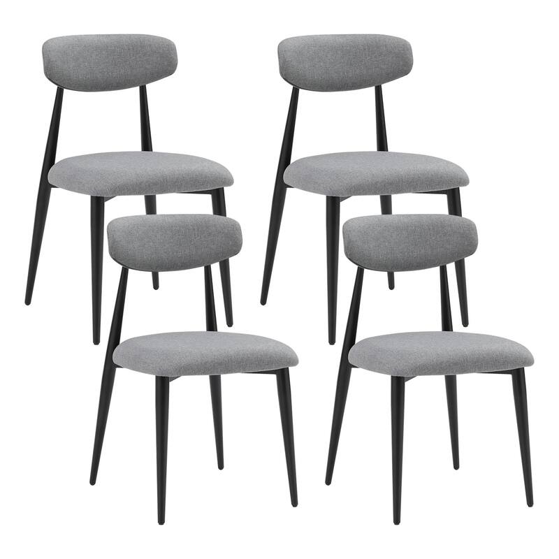 Modern Upholstered Dining Chairs Set of 4 - Black
