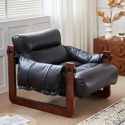Retro Modern Leather Lounge Chair