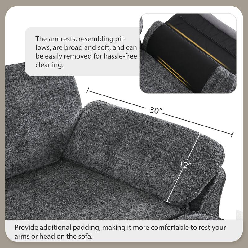 Modular Convertible Sectional Sofa Bed Set, 4 Seat Upholstered Sleeper Corner Couch, Deep-Seat Loveseat With Ottoman