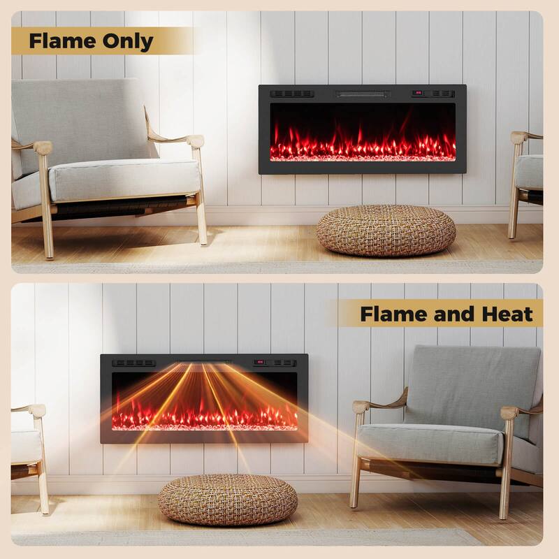Costway 42" Smart WiFi Electric Fireplace Work with Alexa & Google - See Details