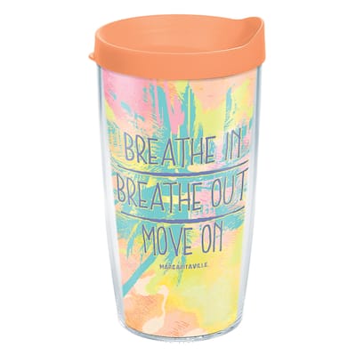 Tervis Margaritaville Breathe In And Out Made in USA Double Walled Insulated Travel Tumbler, Clear