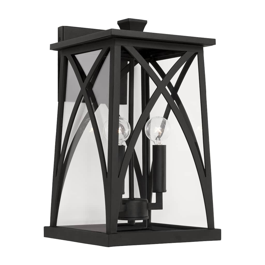 Marshall Outdoor 3-light Medium Wall Lantern w/ Clear Glass