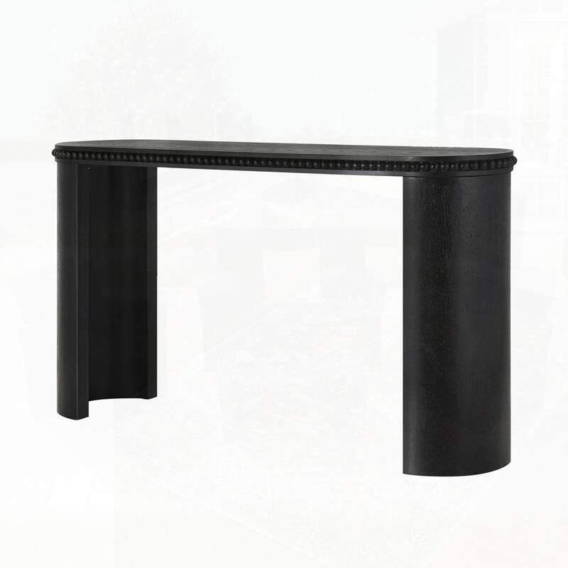 Entryway Accent Table with Beaded Trim and Reversible Curved Legs,for Hallway,Living Room