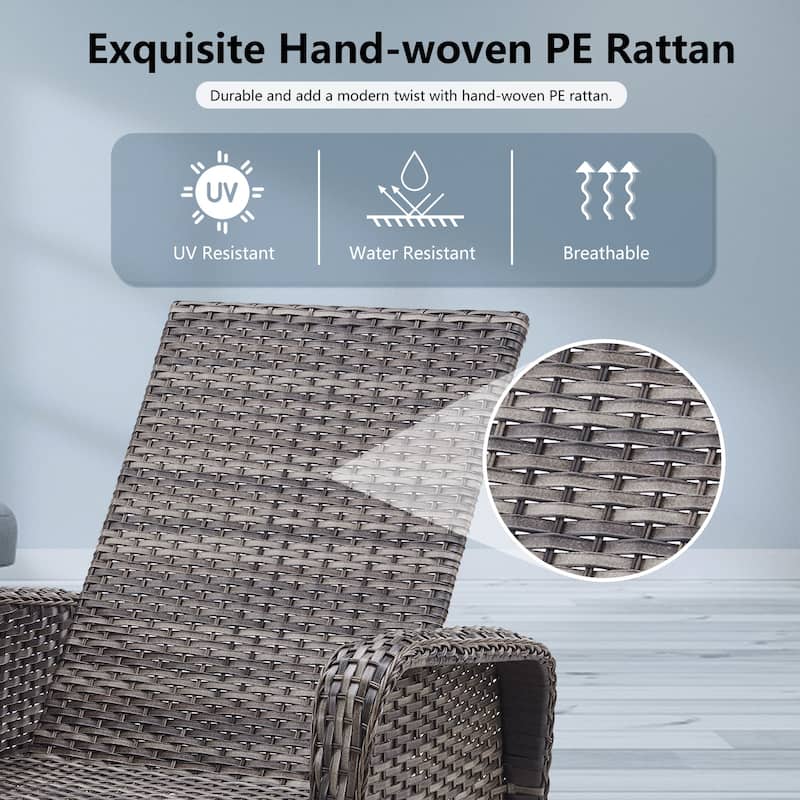 Patio Chaise Lounge with Cushion