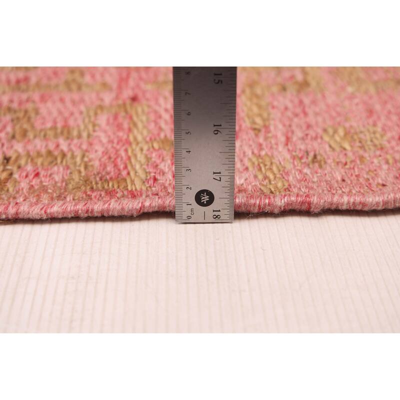 ECARPETGALLERY Flat-Weave Palas Denizli Dark Pink Kilim - 5'3 x 7'5