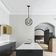 preview thumbnail 2 of 9, Jaipem 12 Inch Modern Matte Black Crystal Pendant Ceiling Light