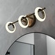 preview thumbnail 6 of 12, Glow's Avenue 3-Light Dimmable Loop Ring Bathroom Vanity Light