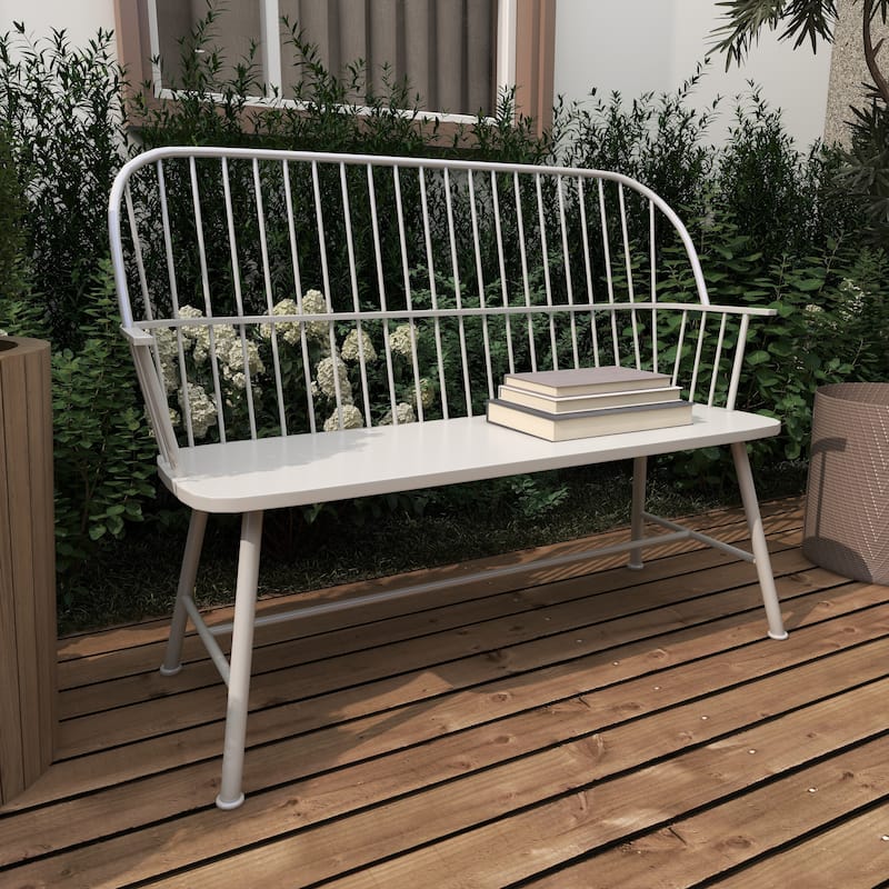 Iron Traditional Outdoor Bench 38 x 48 x 19