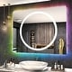 preview thumbnail 13 of 19, KIOTEE Frameless LED Frontlit & RGB Backlit Anti-Fog Tempered Glass Bathroom Vanity Mirror with ETL and 3-Year Warranty