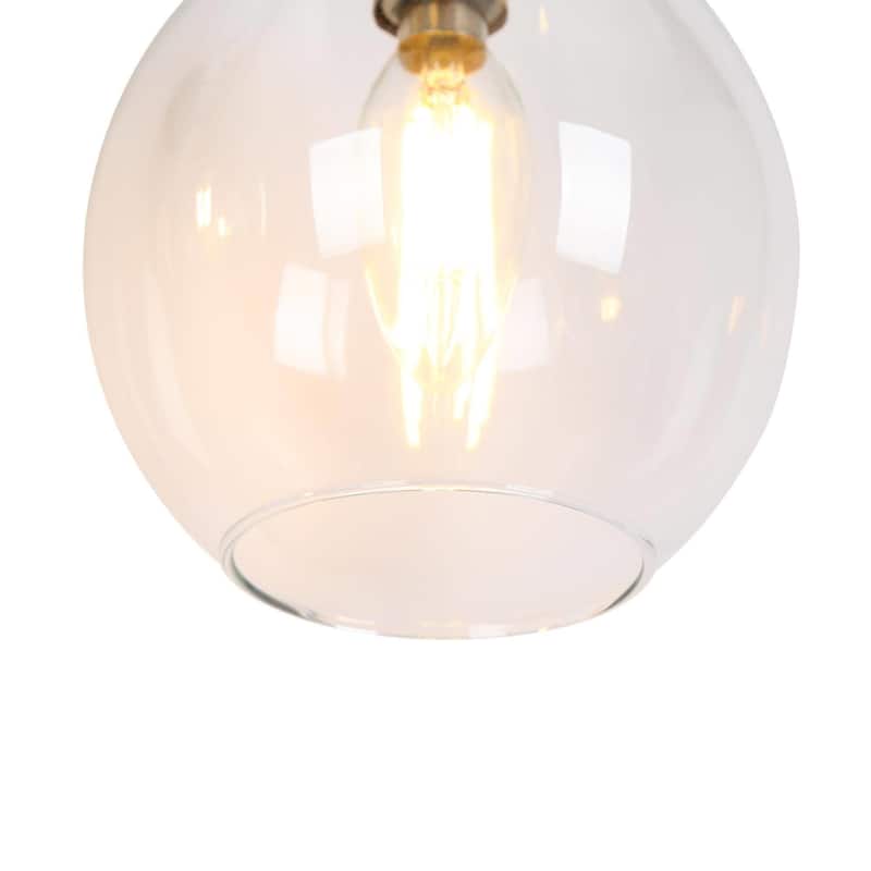 Synia Modern Glam 4-Light Bathroom Vanity Lights Globe Wall Sconce Lamp - L 28.3" x W 7.1" x H 14.5"