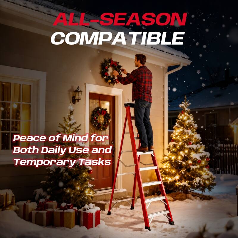 Fiberglass Ladder, 330 lb Load Capacity