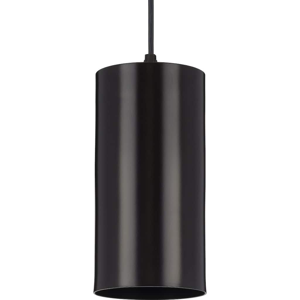 Cylinder Collection 6-Inch 1-Light Antique Bronze LED Modern Outdoor Pendant Hanging Light - 6 in x 6 in x 12 in