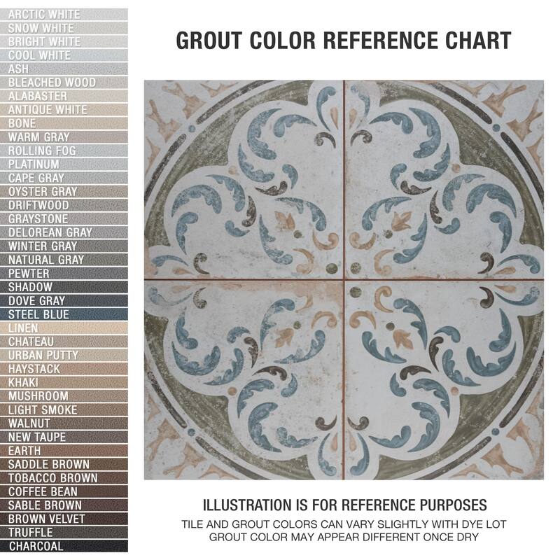 Merola Tile Kings Porto Amaral 17-5/8" x 17-5/8" Ceramic Floor and Wall Tile