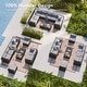 preview thumbnail 81 of 179, AOXUN Fire Pit Conversation Set Rattan Sofa Set Outdoor Furniture With Cushions
