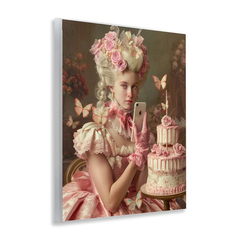 Stupell Vintage Lady with Cellphone Wall Plaque Art Design By Michael McKinney