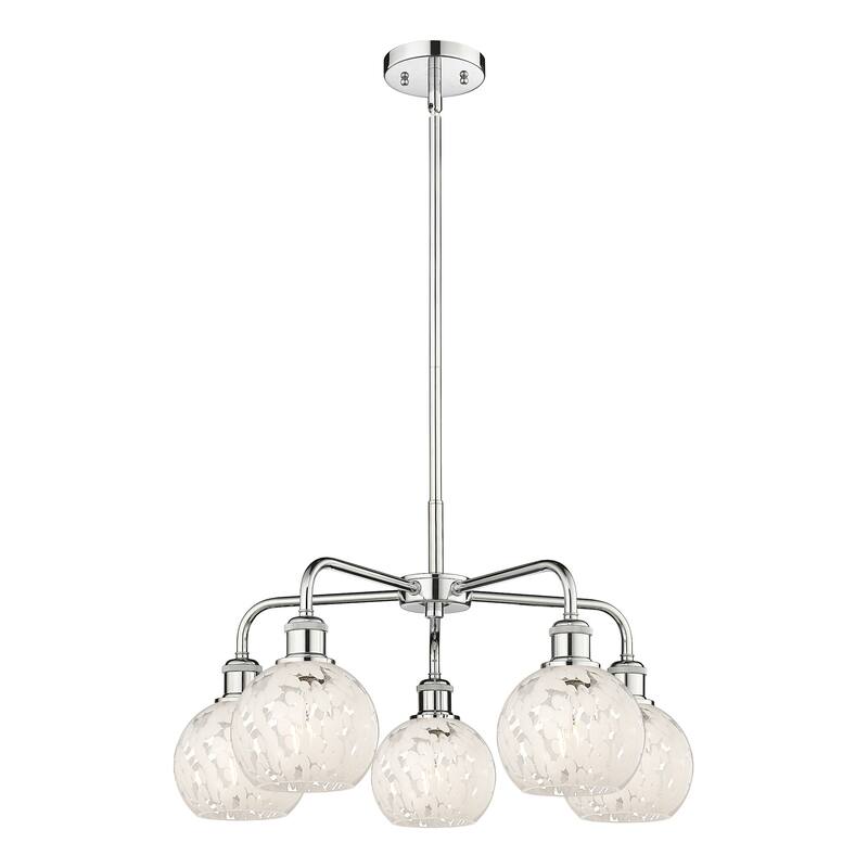 Innovations Lighting 516-5C-14-24-White Mouchette-Indoor Chandelier