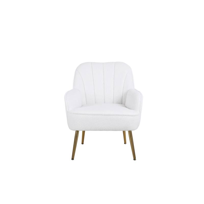 Teddy fabric Ivory Accent Chair