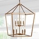 preview thumbnail 93 of 198, Marion Lantern Metal LED Pendant, by JONATHAN Y 20" - Antique Gold