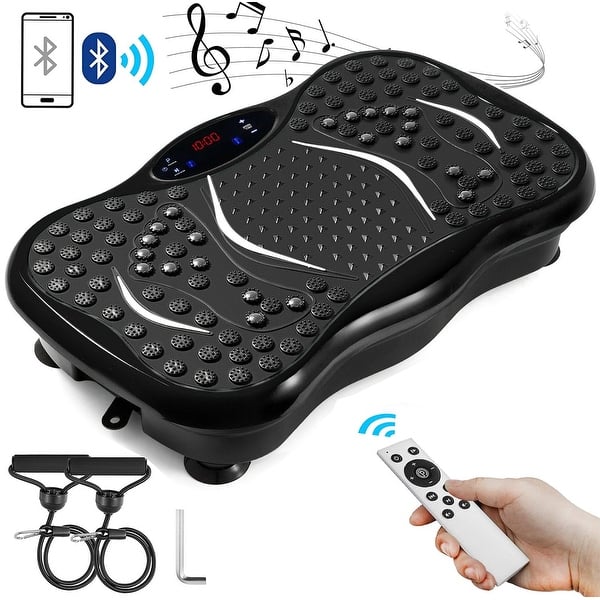 bluetooth vibration device Vibration Plate Whole Body Vibration Platform Exercise Machine w/Bluetooth  Black main image 0