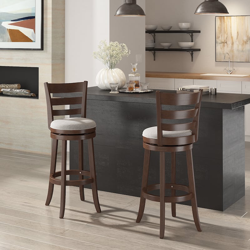 Rovinj Ladder Back 29"H Swivel Bar Stool