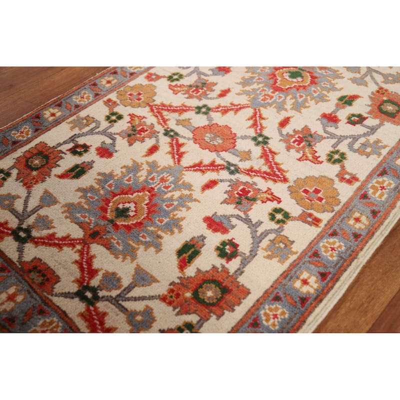 All-Over Floral Kazak Oriental Foyer Rug Handmade Wool Carpet - 2'0" x 3'0"