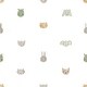 preview thumbnail 4 of 4, Galerie Wallcoverings Little Explorers 2 Animal Happy Heads Non-woven Matte Wallpaper Roll 33 feet x 21 inches - Green