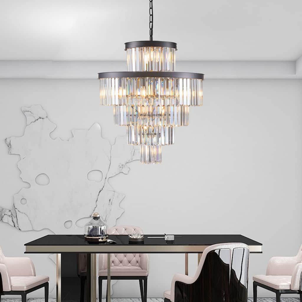 24" Luxury Crystal Chandelier