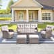 Option Brown Wicker & Beige Cushion