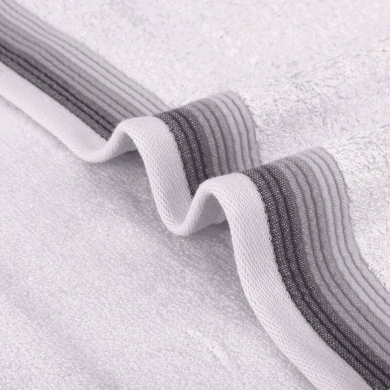 Hand Towels for Bathroom Cotton Striped Pattern Absorbent Soft Decorative Hand Towel