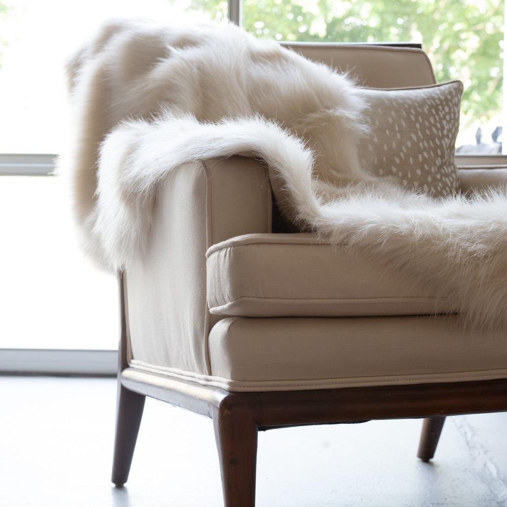 Long hair discount faux fur throw