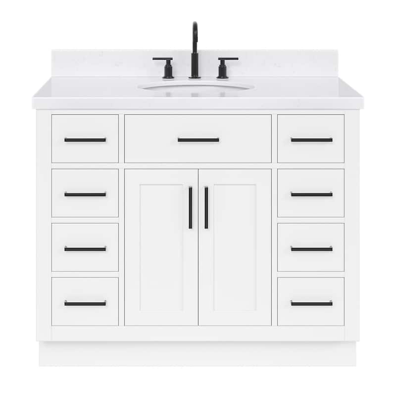 Ariel T042SCQOVO Hepburn 43" Free Standing Single Basin Vanity Set