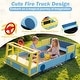 preview thumbnail 7 of 8, Costway Kids Wooden Sandbox, Large Car-Theme Sand Box with Bottom