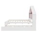 preview thumbnail 17 of 16, Solid Wood Frame Full Size Platform Beds with Bookcase Headboard and Led Light