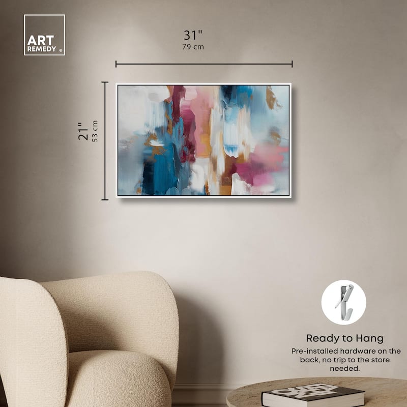 Rosy and Ocean Hues II Canvas by Art Remedy