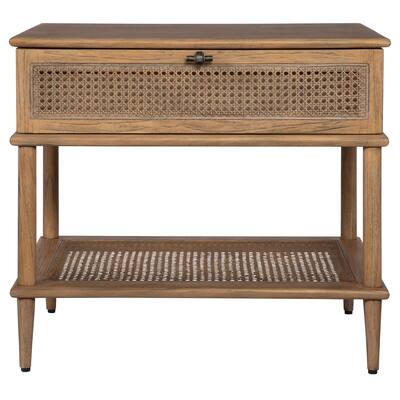 Uttermost Coast Tattan Cane Side Table - 26"W x 23"H x 19"D